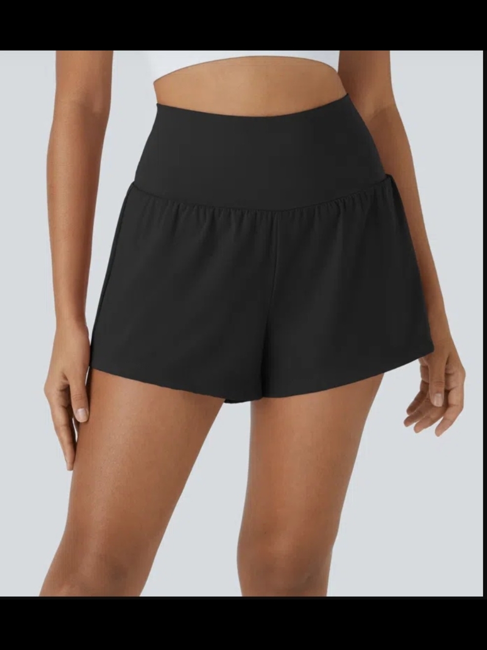 NWT Size XL HALARA Black High-Waist 3in Athletic Shorts